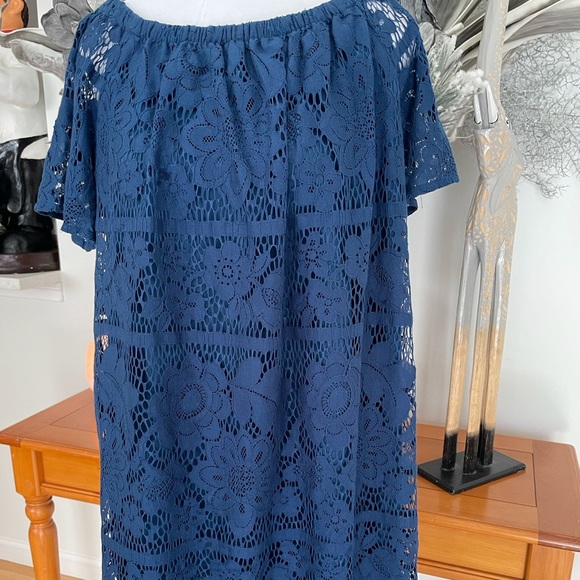 Loft Off the Shoulder Lace Dress - Picture 3 of 4